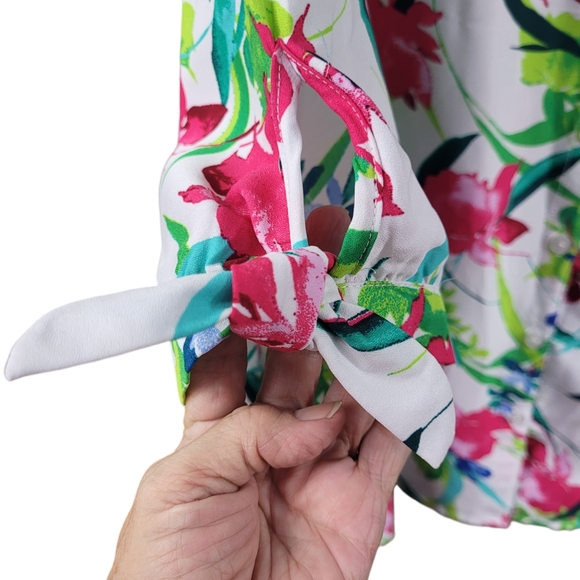 Catherines Top 1X Button Up 3/4 Sleeve Lightweight Womens Blouse Never Worn - Picture 2 of 8